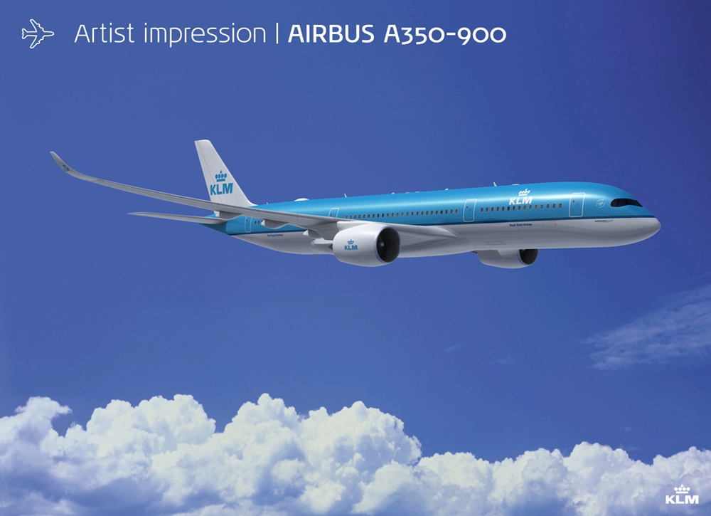 Airbus A350-900XWB látványterv. (Forrás: KLM) | © AIRportal.hu