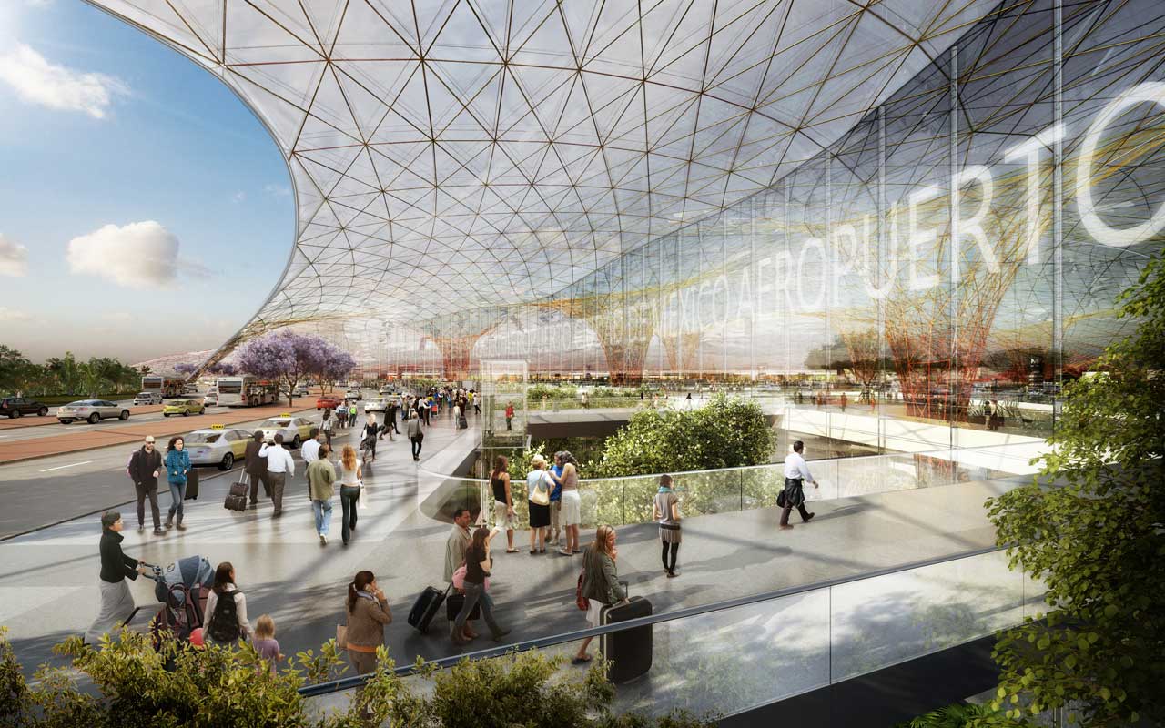 Várhatóan 2018-tól már élvezhetik az utasok az új megarepülőteret. (Forrás: Foster + Partners) | © AIRportal.hu