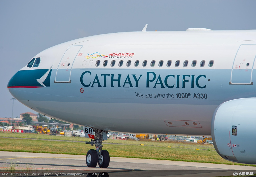 Az ezredik A330-as tavaly készült el a Cathay Pacifc számára, amely egy utasszállító 300-as szériát rendelt és vett át. (Fotó: Airbus) | © AIRportal.hu