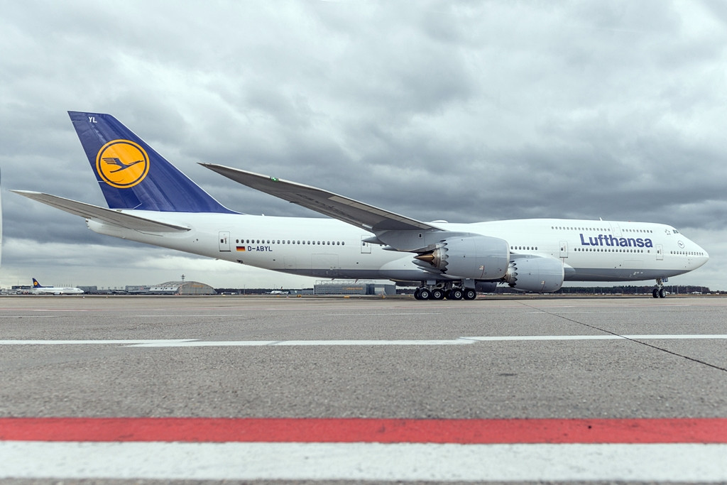 A Lufthansa egyik Boeing 747-8I gépe. A legújabb, D-ABYR lajstromú Intercontinentalról egyelőre nem közölt értékelhető fotót a légitársaság. (Fotó: Lufthansa) | © AIRportal.hu