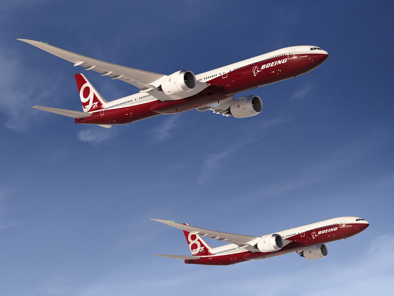 A kétféle típusváltozatban elérhető 777X csak 2020 elejére várható. A Boeing addig sem szeretné, ha alább hagyna a típus gyártása. (Fotó: Boeing Company) | © AIRportal.hu