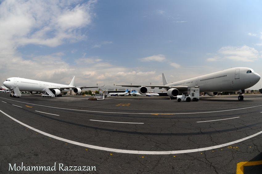 Az újonnan érkezett A340-600-asok közül kettő Teheránban. (Fotó: Mohammad Razzazan‎ - A szerző engedélyével.) | © AIRportal.hu