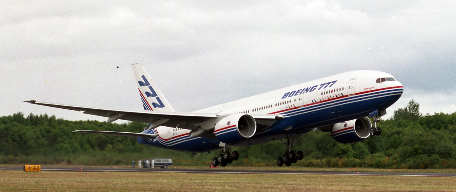 A Boeing 777-es első felszállása 1994. június 12-én. (Fotó: Boeing Company) | © AIRportal.hu