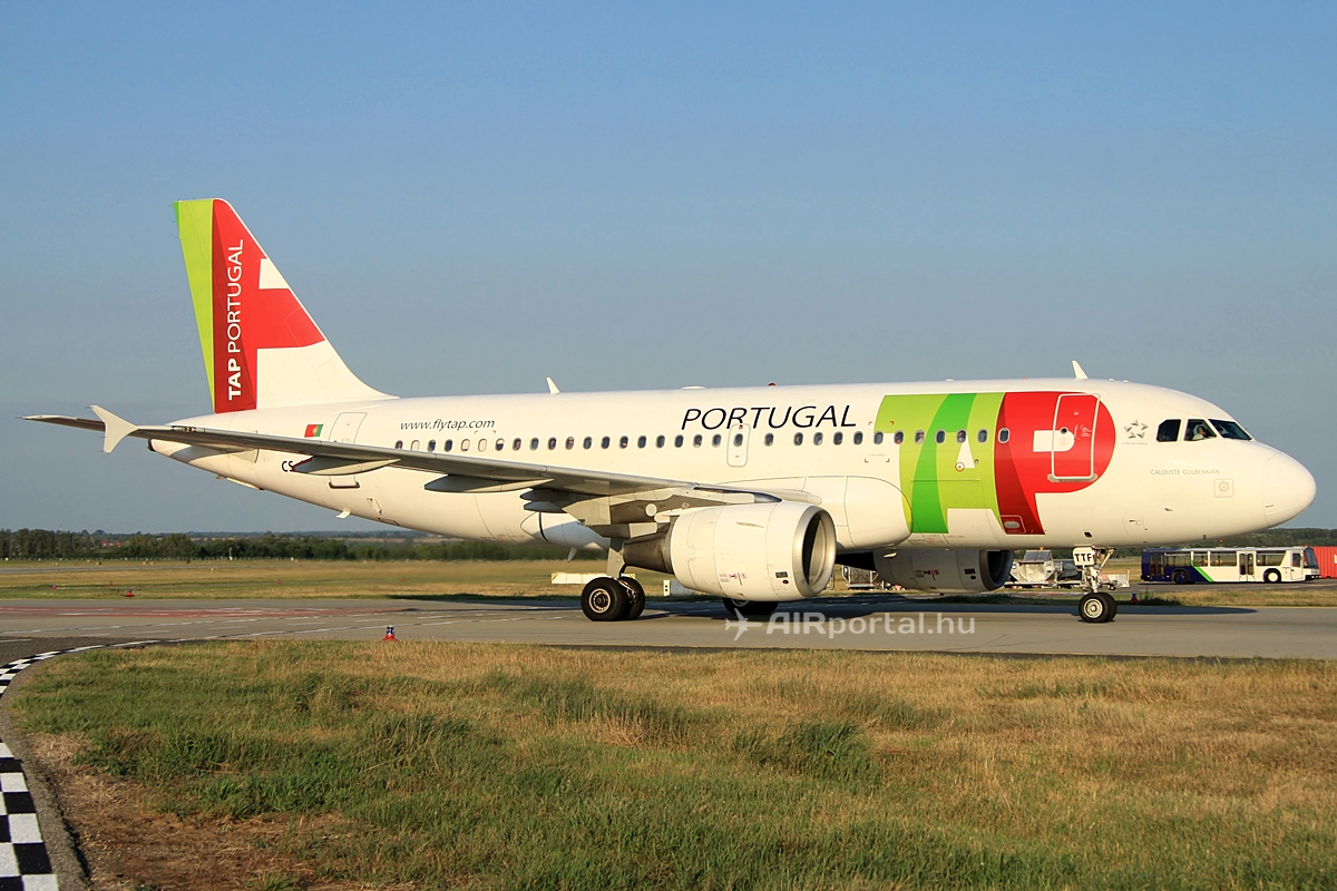 TAP Portugal Airbus A319-es a budapesti Liszt Ferenc repülőtéren. Fotó: Csemniczky Kristóf - AIRportal.hu | © AIRportal.hu