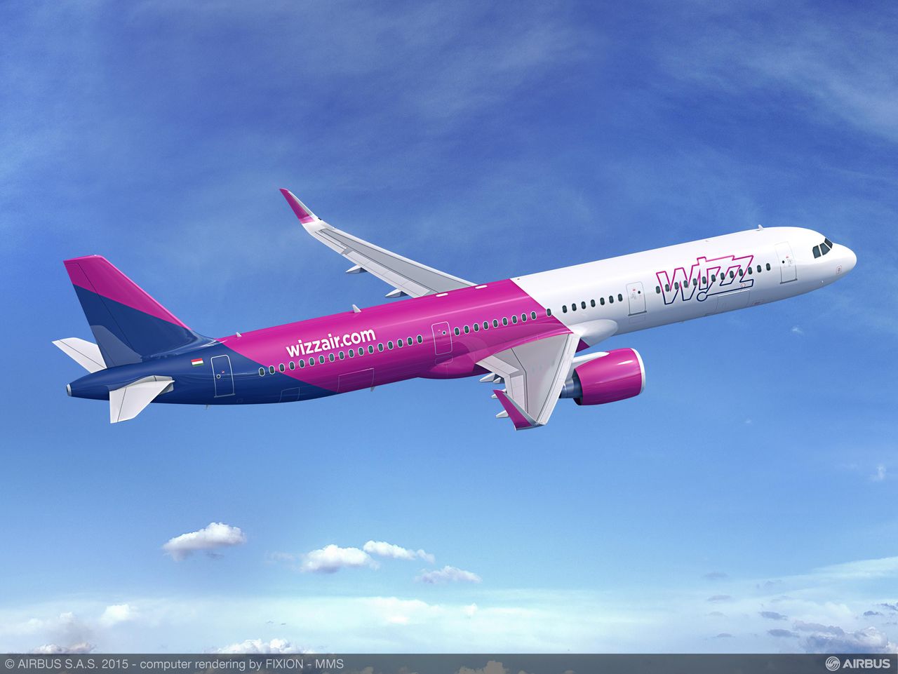 A321neo látványterv a Wizz Air színeiben. Forrás: Airbus | © AIRportal.hu