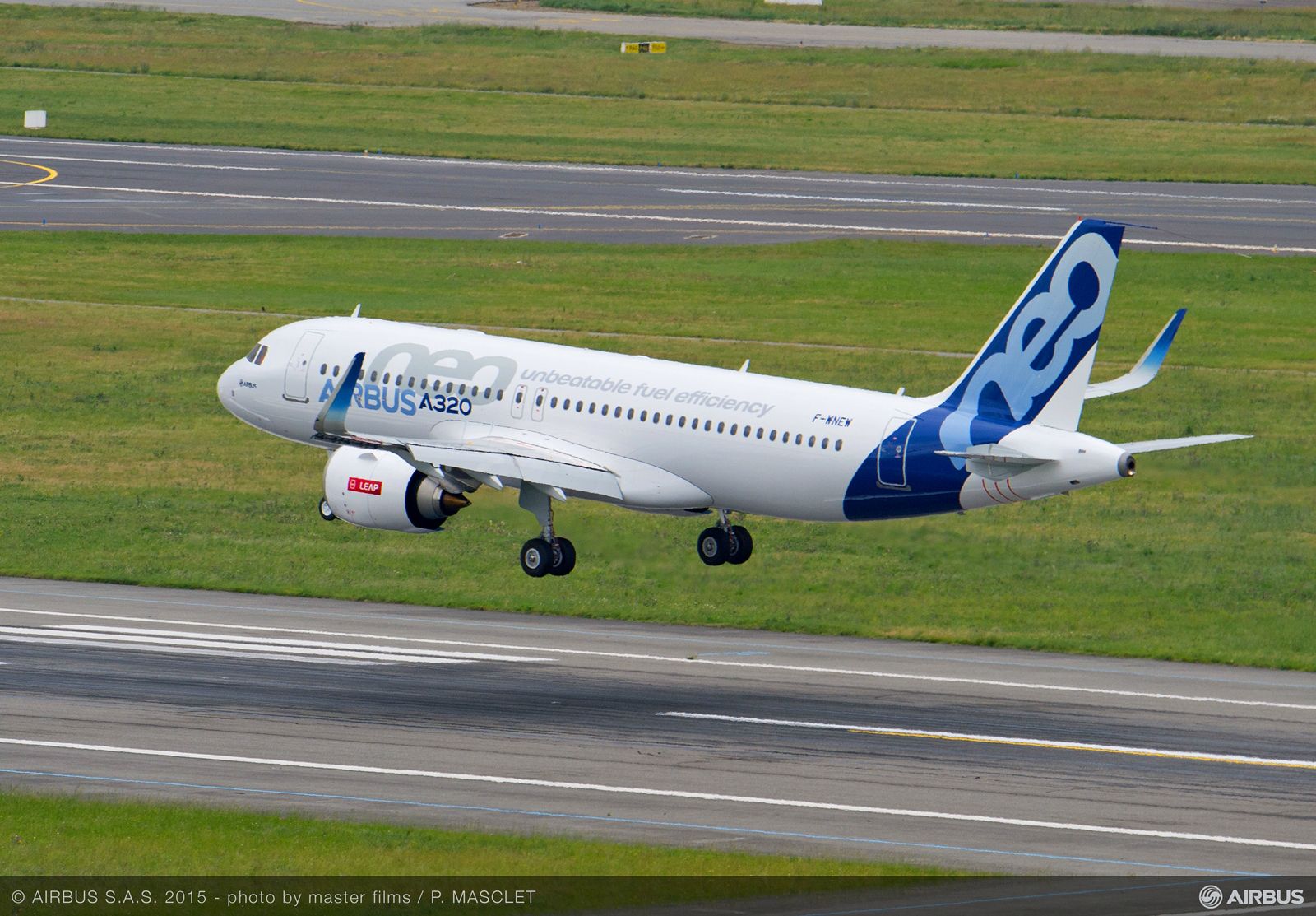 A320neo prototípus leszállás közben Toulouse-ban. A kép illusztráció. (Fotó: Airbus) | © AIRportal.hu