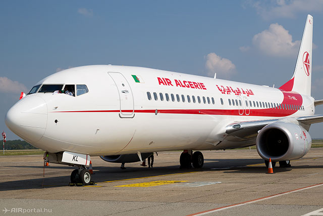 Az Air Algerie menetrendje szerint Boeing 737-600-as repülőgépek fogják teljesíteni a budapesti járatokat, ennek ellenére az első járatot - feltehetően a delegáció érkezése miatt - egy Boeing 737-800-as repülte. (Fotó: AIRportal.hu) | © AIRportal.hu