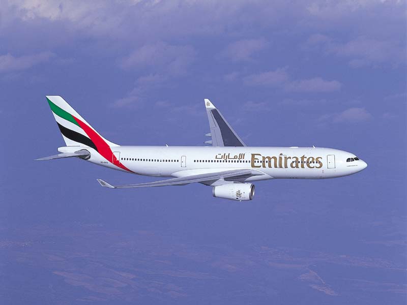 Az Emirates egyik Airbus A330-200-as típusa repülés közben. (Fotó: Emirates) | © AIRportal.hu