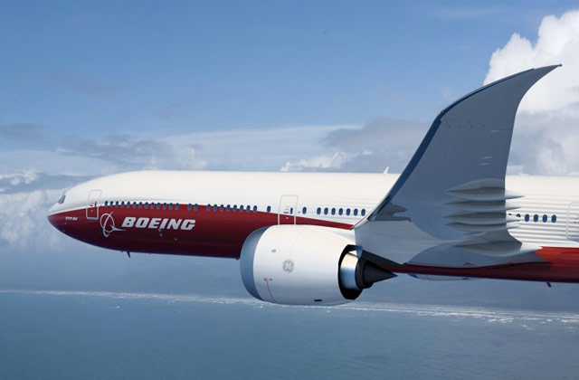 A Boeing szerint az ő 777-esük eleve extra-szélestörzsű, ahogy a konkurens Airbus hívja A350-esét, annál ugyanis mintegy 40 centivel szélesebb az amerikai gyártmány kabinja. (Fotó: Boeing Company) | © AIRportal.hu