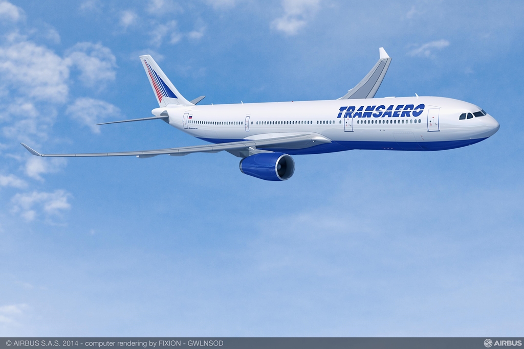 Transaero Airlines A330-300. (Forrás: Airbus) | © AIRportal.hu