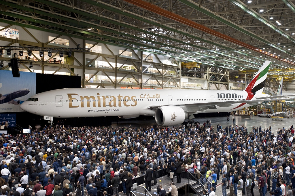 A 777-es család ezredik példányát, egy 777-300ER-t 2012-ben ünnepelte a Boeing. (Fotó: Boeing Company) | © AIRportal.hu