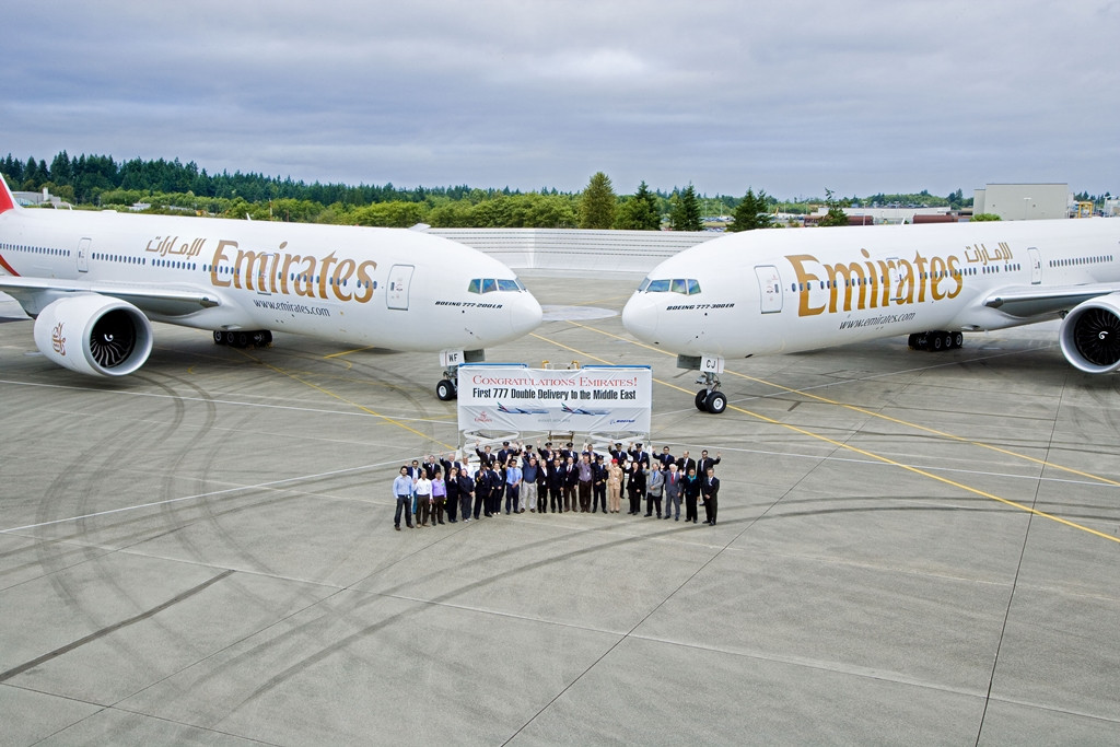 2008-ban egyszerre vett át az Emirates egy 777-200LR és egy 777-300ER típust. (Fotó: Boeing Company) | © AIRportal.hu