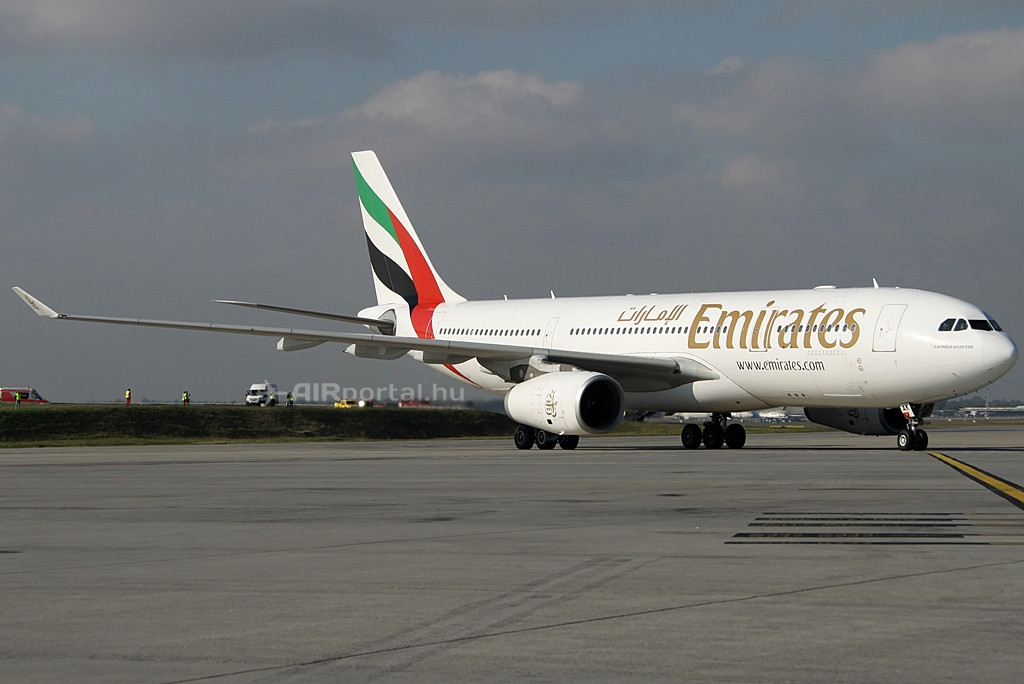 Az Emirates flottájában összesen 21 darab A330-200-as teljesít szolgálatot, és ez a típus számít a legkisebbnek a gépparkban. (Fotó: Csemniczky Kristóf - AIRportal.hu) | © AIRportal.hu