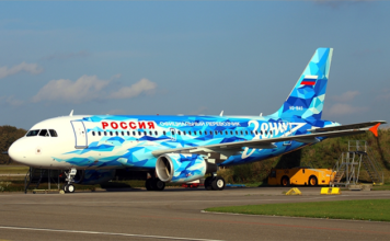 Speciális festésben a Rossiya A319-ese