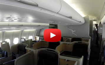 Egy Qantas A330-as kabinjának teljes megújulása két percben