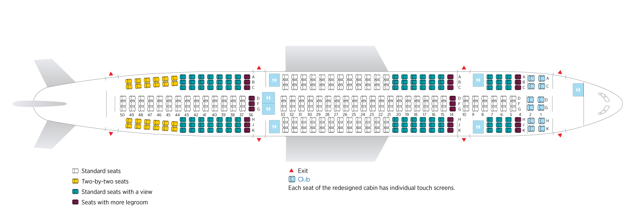 аэробус 330 схема кресел