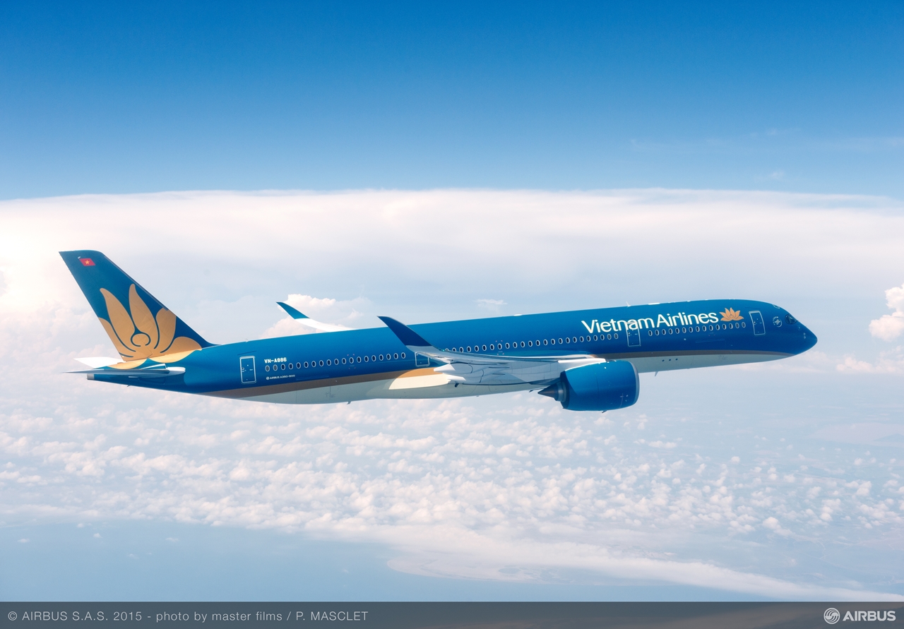 Repülés közben. A Vietnam Airlines összesen 14 darab A350XWB-t rendelt. (Fotó: Airbus) | © AIRportal.hu