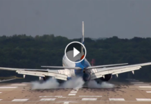 Egy szuper-füstös, gumiégetős leszállás