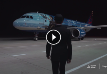 Mutatjuk a Brussels Airlines Magritte festésű repülőgépét