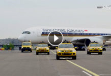 Először Amszterdamban a Singapore A350-ese