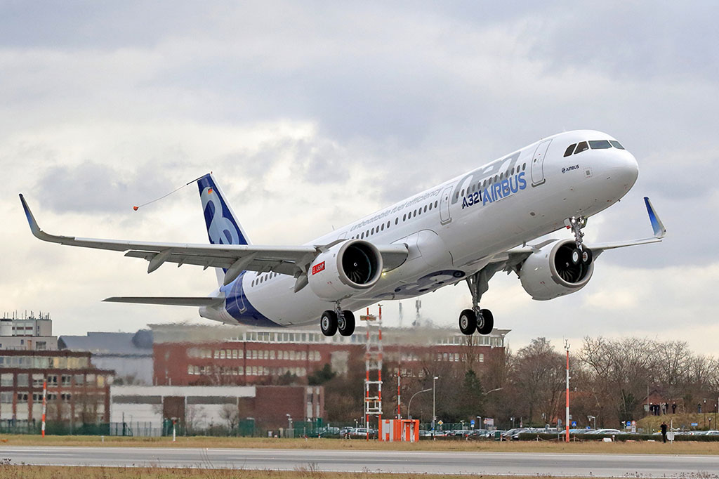 Levegőben az első A321neo. (Fotó: Airbus) | © AIRportal.hu