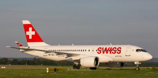 Ideiglenesen leállította Airbus A220-100-asait a Swiss