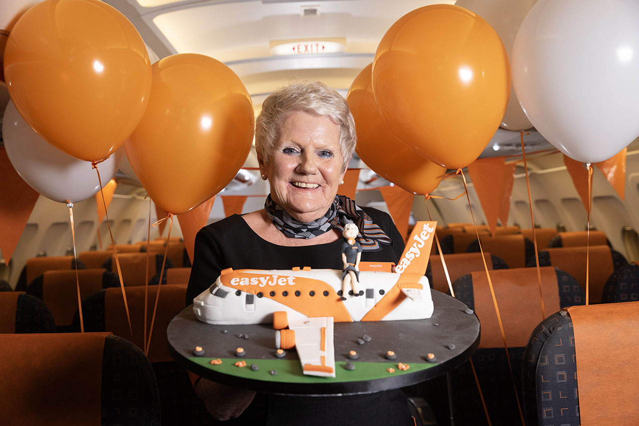 The oldest EasyJet flight attendant still flying at the age of 73