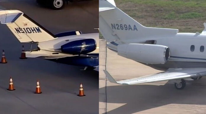 Felszálló és leszálló üzleti repülőgépek ütköztek össze Houstonban