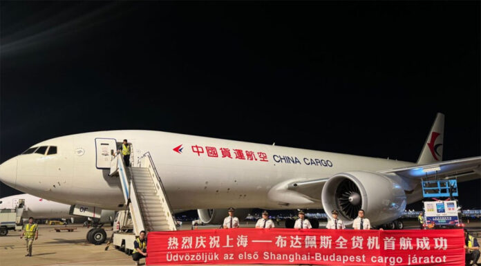 Járatot nyitott Sanghaj és Budapest között a China Cargo Airlines