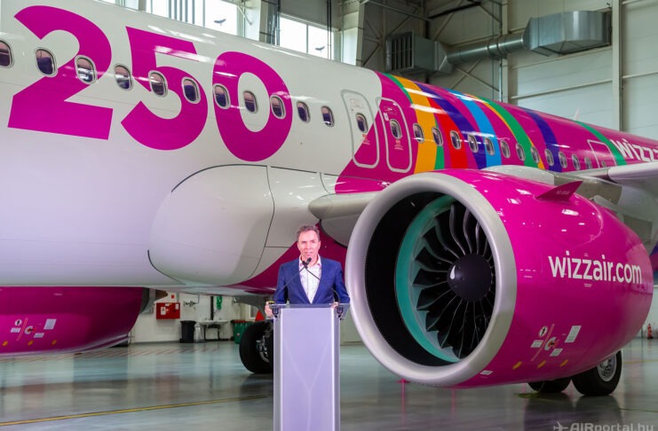 Bemutatta 250. repülőgépét a Wizz Air