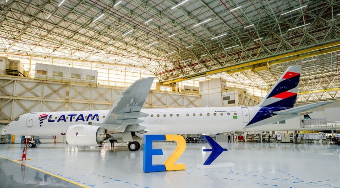 Íme a LATAM első Embraer E195-E2 repülőgépe